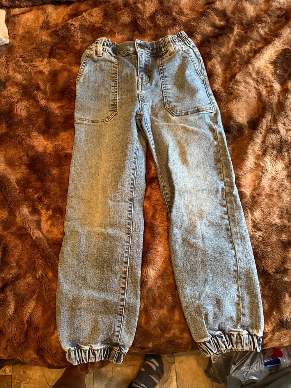 Celebrity Pink Light Wash Elastic Cuff Denim Jeans- Toddler XS (Size 6/7)